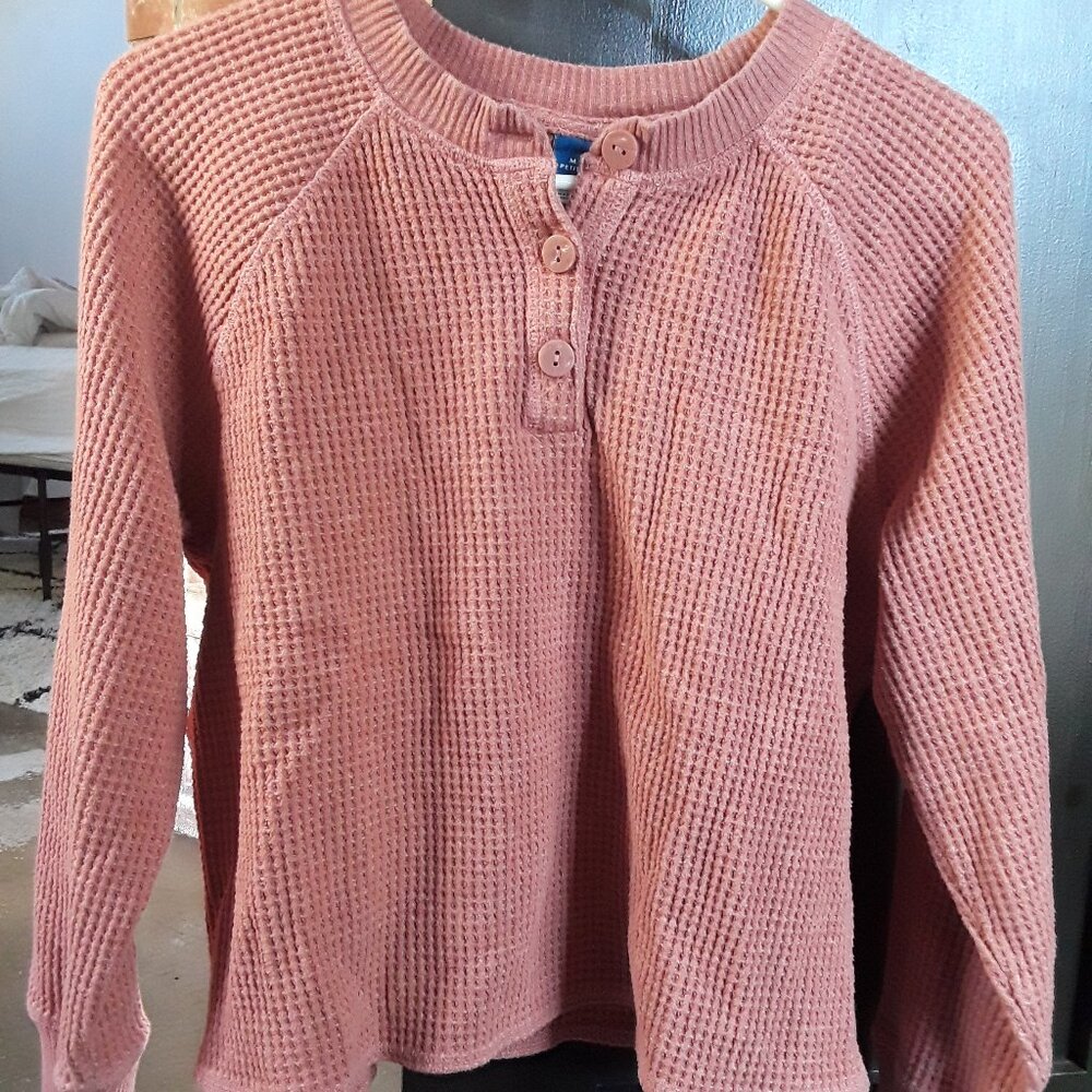 Waffle Henley Shirt (petite M)